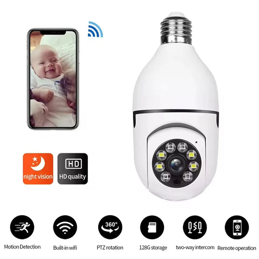 E27 Surveillance Camera Full Color Night Vision