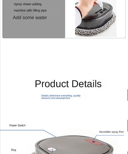 Intelligent Robot 3 in1 Dry Wet Sweep Mop