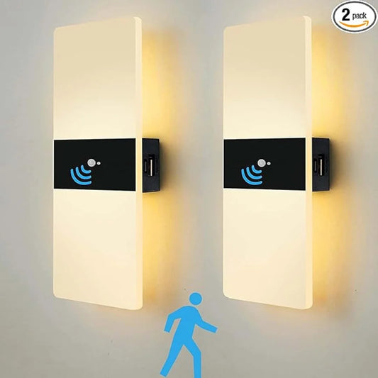 2PCWireless Wall Lamp Battery with Switch LED